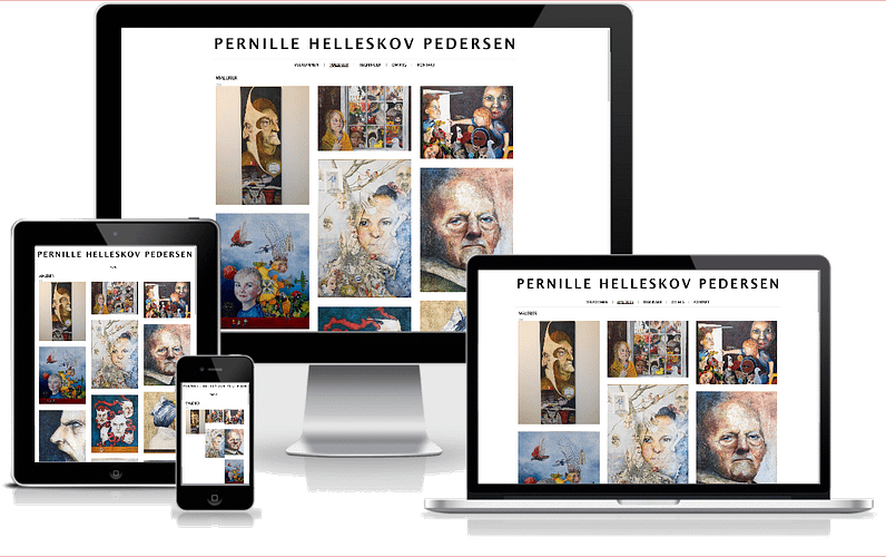 hjemmeside kunstner Pernille Helleskov Pedersen WordPress