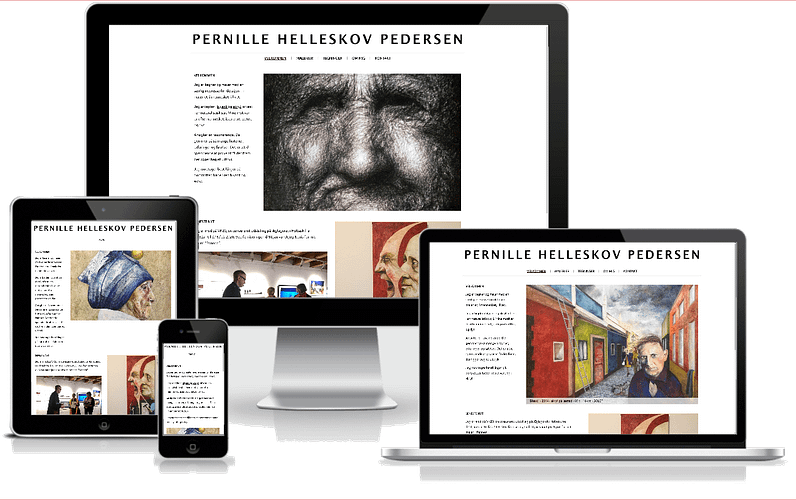 hjemmeside kunstner Pernille Helleskov Pedersen WordPress