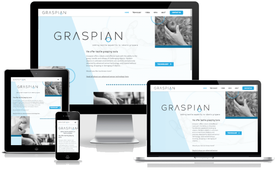 Design WordPress robotvirksomhed Graspian