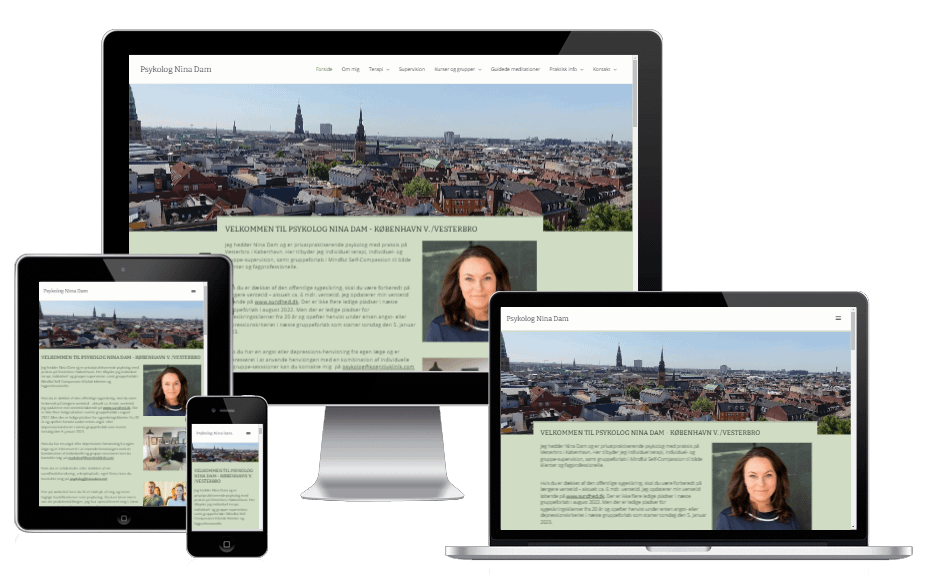Ny Hjemmeside Psykolog Nina Dam WordPress