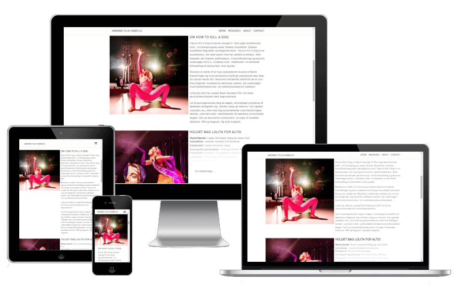 Ny Hjemmeside Wordpress Teaterinstruktoer Amanda Tilia Hamelle 3