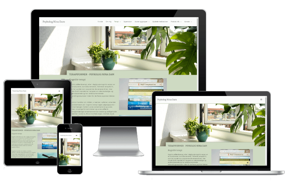 Ny hjemmeside til psykolog i København - Psykolog Nina Dam, Vesterbro