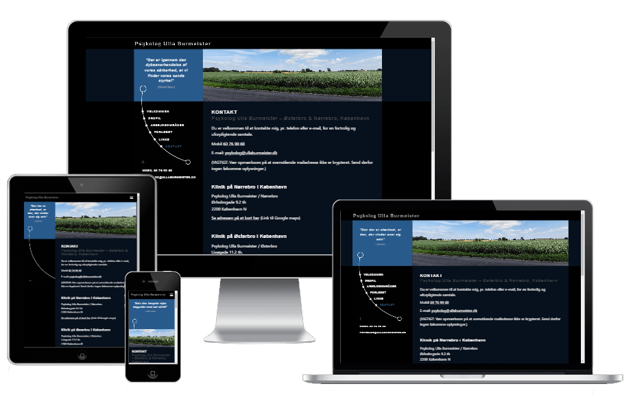 Ny hjemmeside til psykolog i København - Psykolog Ulla Burmeister, Nørrebro & Østerbro