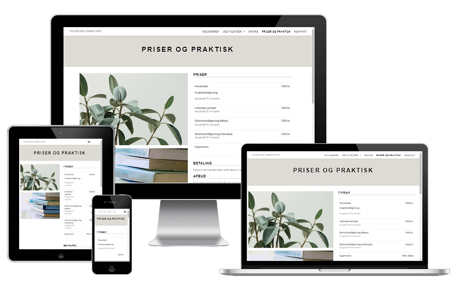 Ny Hjemmeside Psykolog Linnea Faxe 0