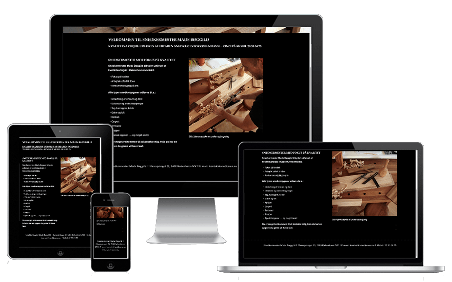 Haandvaerker Hjemmeside Snedker Wordpress Design 2
