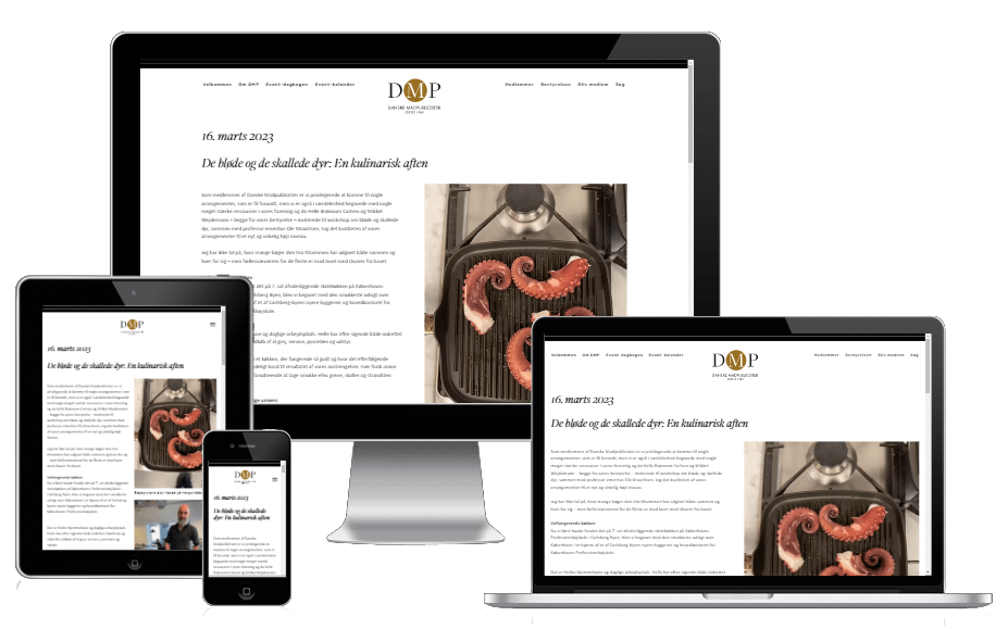 Ny Hjemmeside Danske Madpublicister Wordpress Design 7