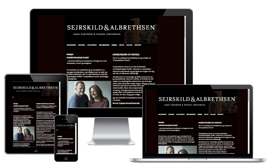 Ny Hjemmeside Til Forfattere Wordpress Design 1