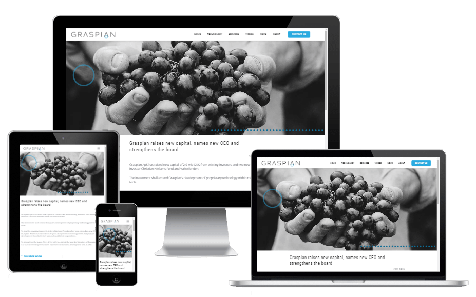 Ny Hjemmeside Til Robotvirksomhed Graspian Wordpress Design 4