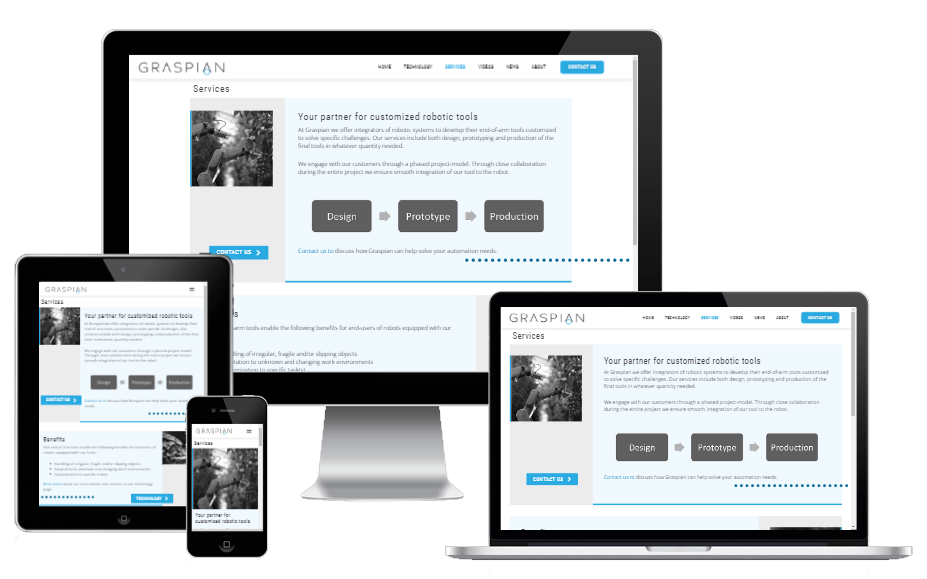 Ny Hjemmeside Til Robotvirksomhed Graspian Wordpress Design 6