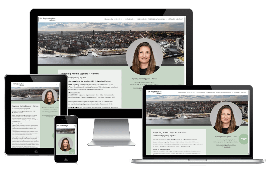 Ny hjemmeside til psykologerne i Dit Psykologhus i Aarhus