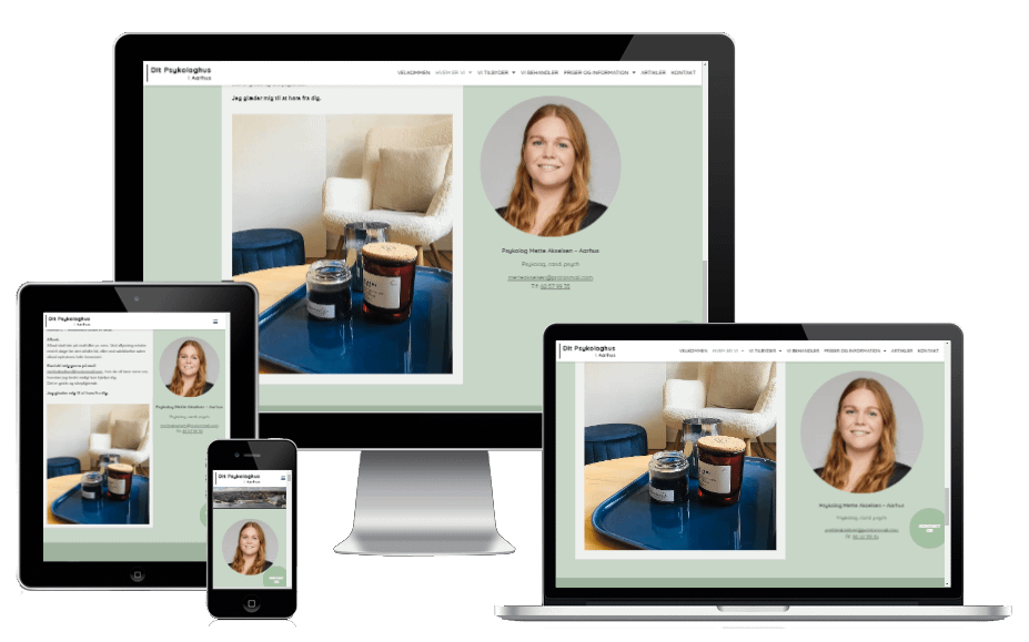 Ny hjemmeside til psykologerne i Dit Psykologhus i Aarhus