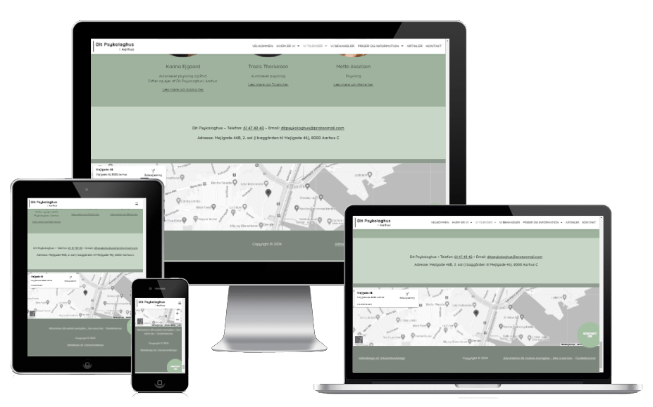 Ny hjemmeside til psykologerne i Dit Psykologhus i Aarhus