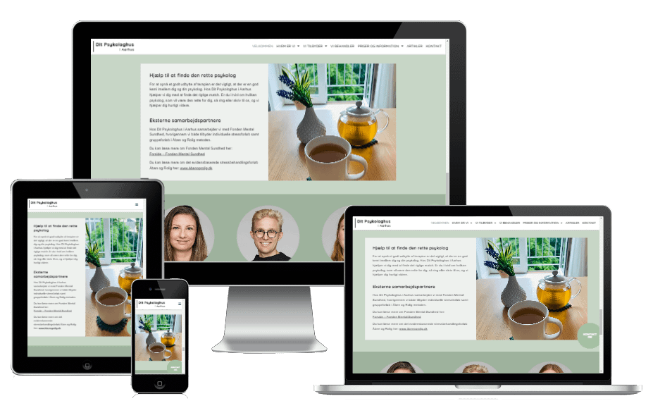 Ny hjemmeside til psykologerne i Dit Psykologhus i Aarhus
