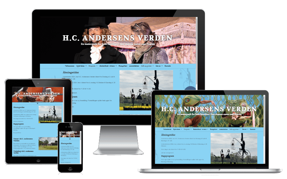 ny hjemmeside til teater-parken h.C. Andersens Verden