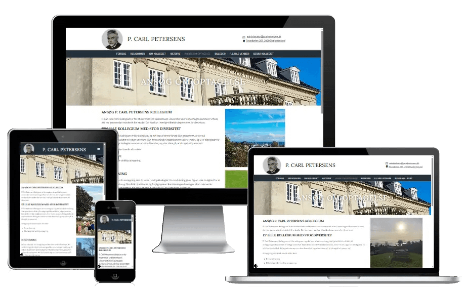 Ny Hjemmeside Kollegiet Pcarlpetersens 01