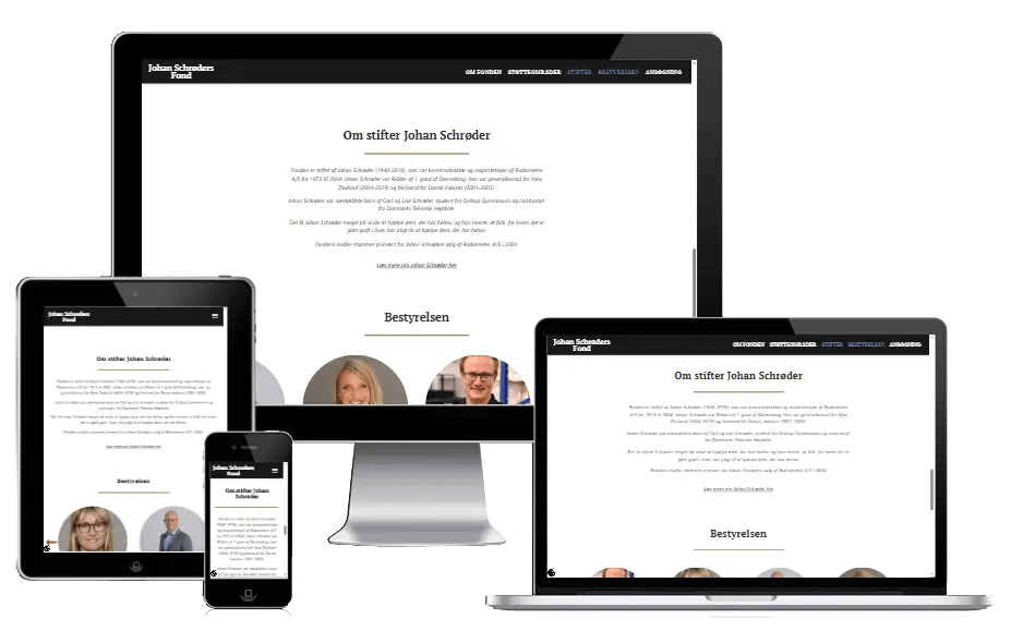 Ny Hjemmeside Johan Schroeders Fond Wordpress 01